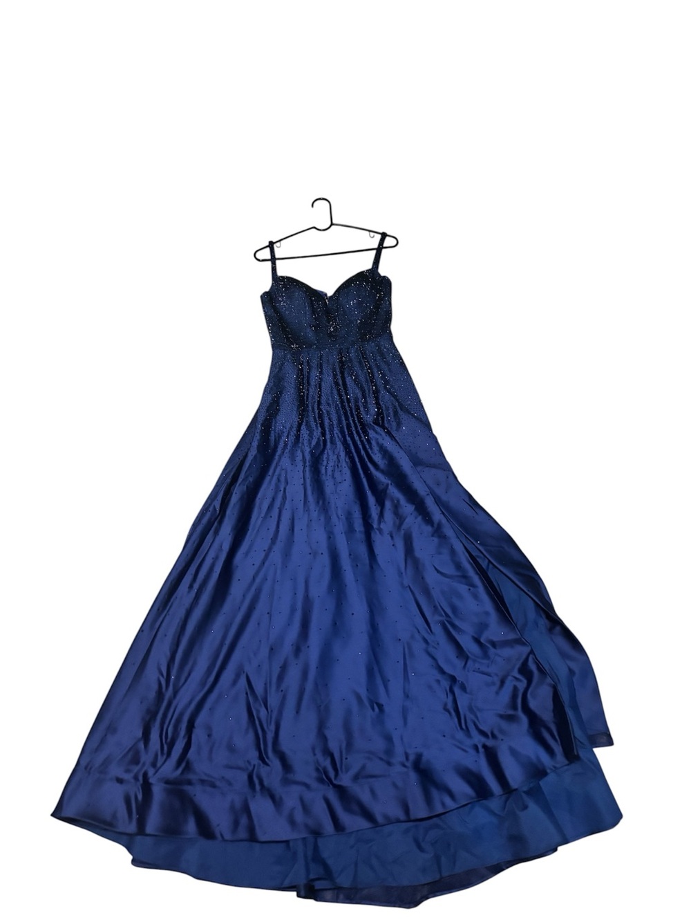 Ellie Wilde Beaded Navy Evening Gown
